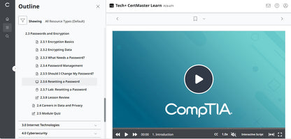 CompTIA CertMaster Learn Tech+ FC0-U71 - Individual License (12 Months Access)