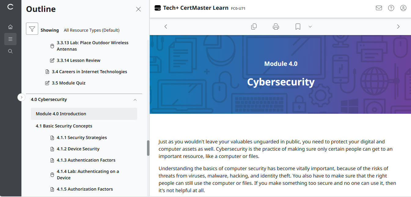 CompTIA CertMaster Learn Tech+ FC0-U71 - Individual License (12 Months Access)